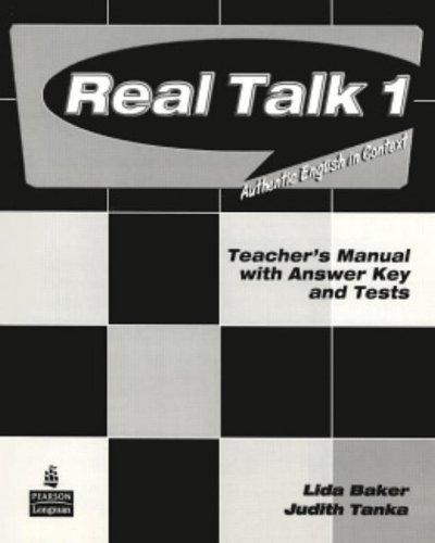 Book Real Talk 1 Teacher's Manual with Answer Key and Tests free
