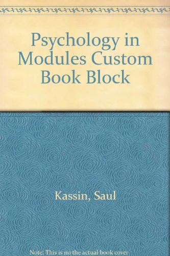 Book Psychology In Modules Custom Book Block free