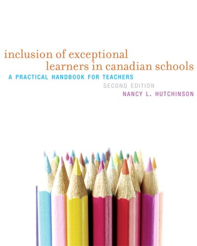 Book Inclusion Of Exceptional Learners In Canadian Schools: A Practical Handbook For Teachers free