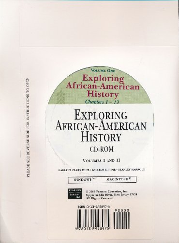 Book Exploring African-american History Cd-rom Volumes I And Ii free