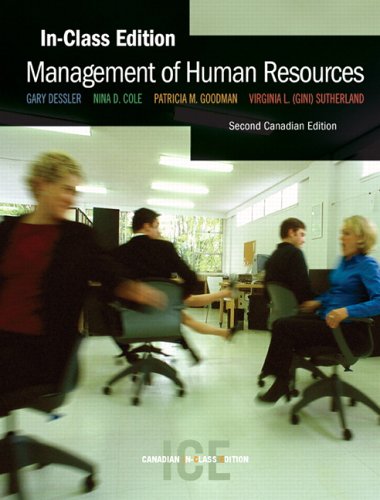 Book Management of Human Resources, In-Class Edition, Second Canadian Edition free