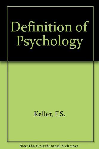 Book The Definition of Psychology (Century Psychology Series) free