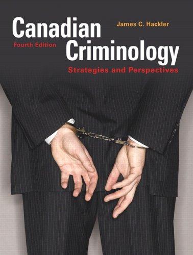 Book Canadian Criminology: Strategies &Perspectives (4th Edition) free