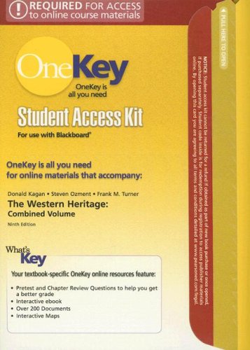 Book Onekey Blackboard, Student Access Kit, Heritage Of Western Civilization, Combined free
