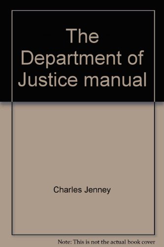 Book The Department Of Justice Manual free
