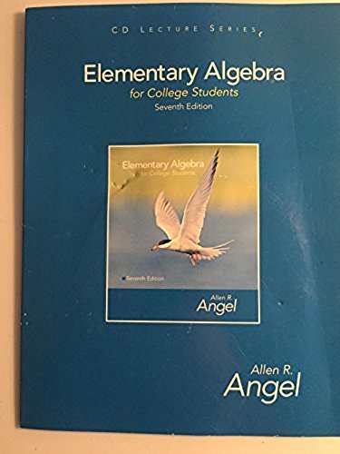 Book Elementary Algebra for College Students - CD Lecture Series free