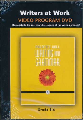 Book WRITING AND GRAMMAR WRITERS AT WORK DVD 2008 GR6 GRADE 6 2007C free