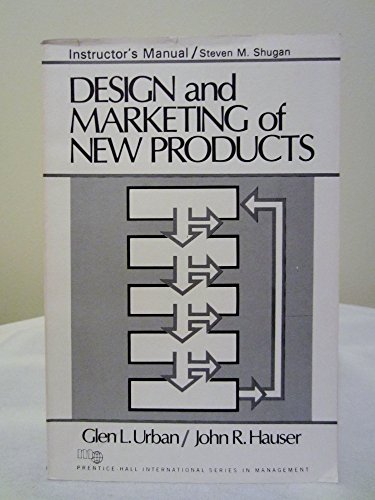 Book Design And Marketing Of New Products: Instructor's Manual (prentice-hall International Series In Management) free