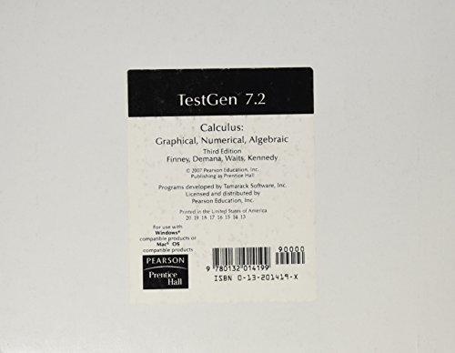 Book CALCULUS TEST GENERATOR CD WITH USER GUIDE 2007C free