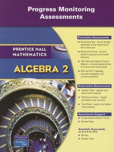 Book PRENTICE HALL MATH COURSE 2 PMA (PROGRESS MONITORING ASSESSMENT) BLACKLINE MASTERS 2007 free