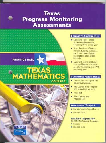 Book Texas Progress Monitoring Assessments (texas Mathematics Course 2) free