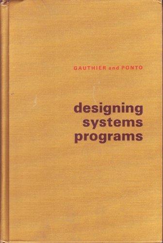 Book Designing systems programs (Prentice-Hall series in automatic computation) free