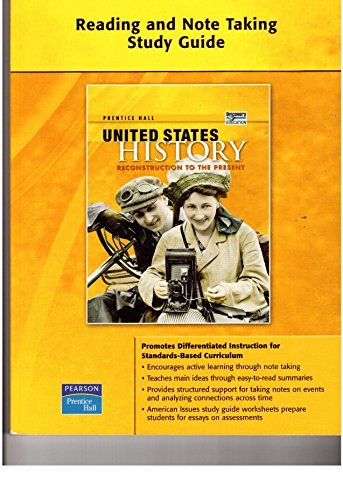 Book Prentice Hall United States History (Reading and Note taking Study Guide, Reconstruction to the Present) free