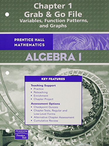 Book Prentice Hall Math Algebra 1 Grab And Go Files For Chapters 1-12        (shrinkwrapped) 2007c free
