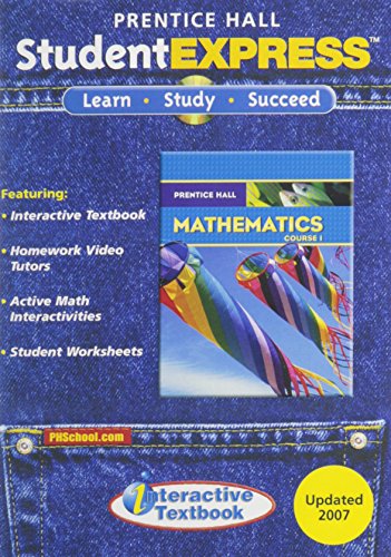 Book PRENTICE HALL MATH COURSE 1 STUDENT EXPRESS CD-ROM free