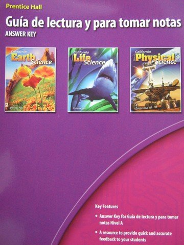 Book Prentice Hall Guia De Lectura Y Para Tomar Notas (california Science Explorer, Answer Key) free