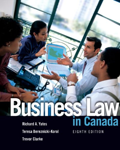 Book Business Law in Canada (8th Edition) free