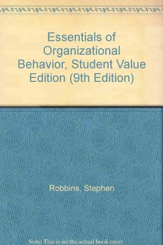 Book Essentials Of Organizational Behavior, Student Value Edition (9th Edition) free