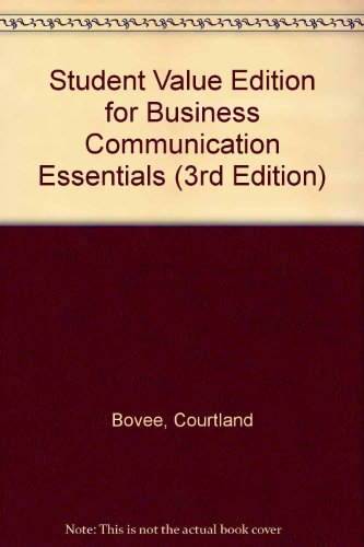 Book Student Value Edition for Business Communication Essentials (3rd Edition) free