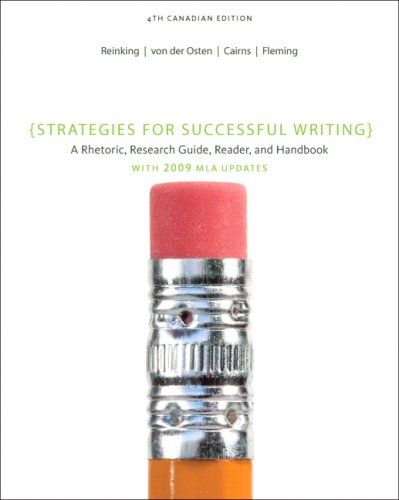 Book Strategies for Successful Writing: A Rhetoric, Research Guide, Reader, and Handbook, Fourth Canadian Ed. (4th Edition) free