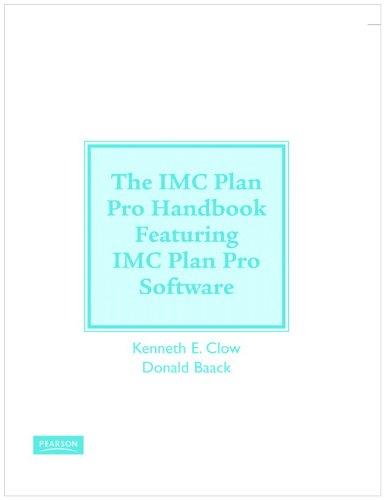Book IMC PlanPro Handbook and IMC PlanPro Software Package for Integrated Advertising, Promotion and Marketing Communications free