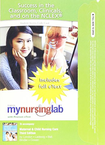 Book MyNursingLab with Pearson eText -- Access Card -- for Maternal and Child Nursing Care (24-mos. access) free