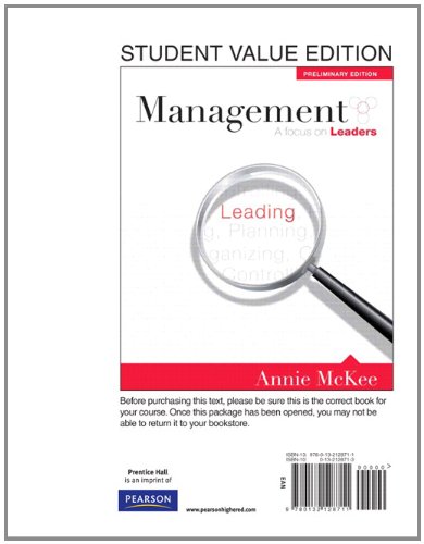 Book Management: A Focus on Leaders, Preliminary Edition, Student Value Edition free