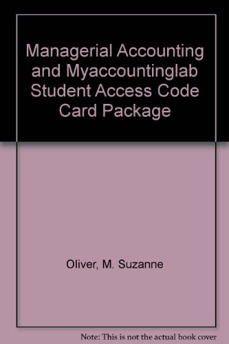 Book Managerial Accounting And Myaccountinglab Student Access Code Card Package free