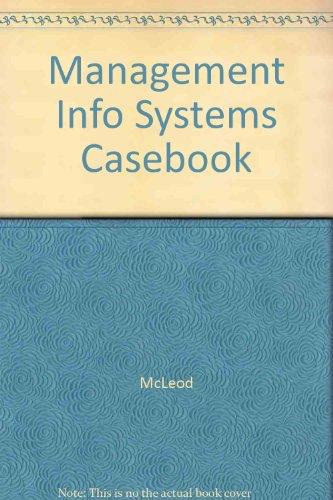 Book A Casebook of Management Information Systems free