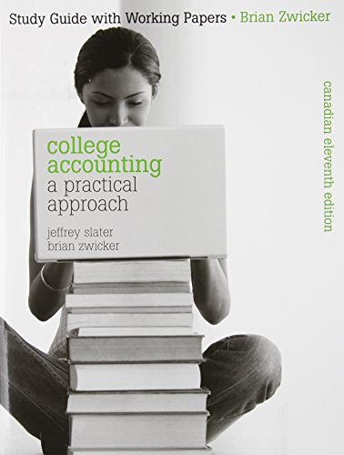 Book Study Guide with Working Papers for College Accounting: A Practical Approach, Eleventh Canadian Edition free