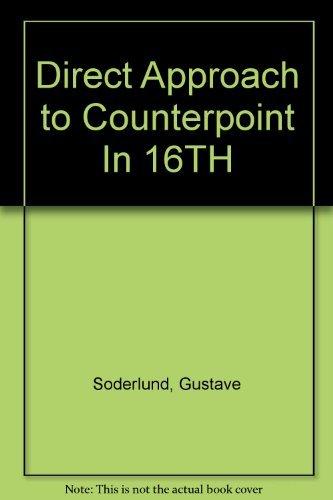 Book Direct Approach To Counterpoint In 16th free