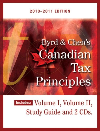 Book Byrd &Chen's Canadian Tax Principles, 2010-2011 Edition free