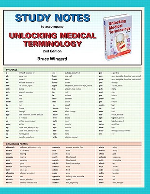 Book Study Notes for Unlocking Medical Terminology free