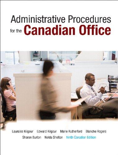 Book Administrative Procedures for the Canadian Office, Ninth Canadian Edition (9th Edition) free