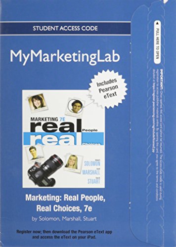 Book NEW MyMarketingLab with Pearson eText -- Access Card -- for Marketing: Real People Real Choices free