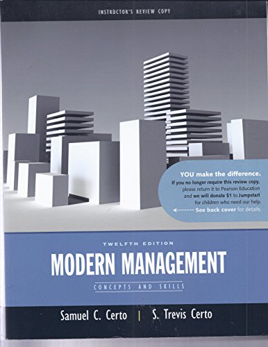 Book Modern Management Concepts an Skills Instructor's Edition (12th Edition) free