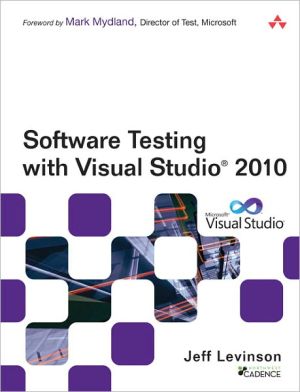 Book Software Testing with Visual Studio 2010 (Microsoft Windows Development Series) free