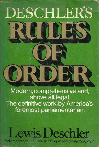 Book Deschler's Rules of order free