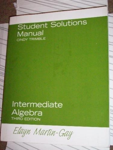 Book Intermediate Algebra, Third Edition (Student Solutions Manual) free
