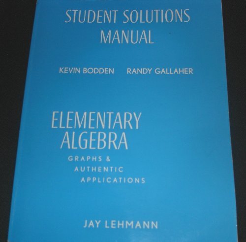 Book Student Solutions Manual - Component free