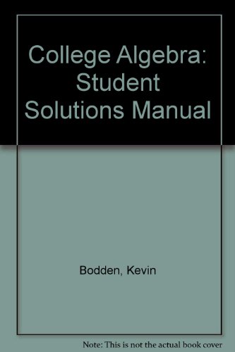 Book College Algebra: Student Solutions Manual free