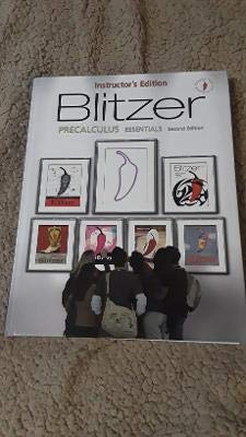 Book Blitzer Precalculus Essentials (Instructor's Editions) free