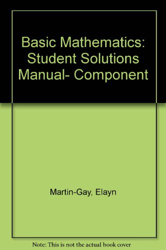Book Basic Mathematics: Student Solutions Manual- Component free
