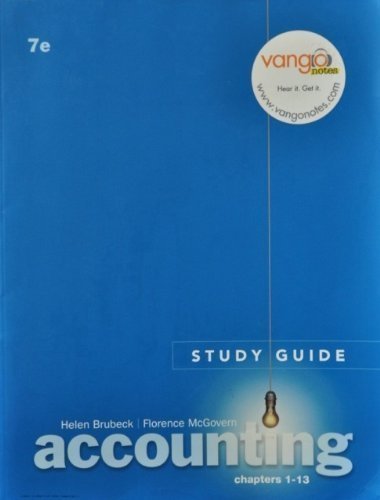 Book Study Guide for Accounting (Chapters 1 - 13) free