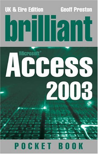 Book Brilliant Access 2003 Pocketbook (brilliant Pocket Book) free