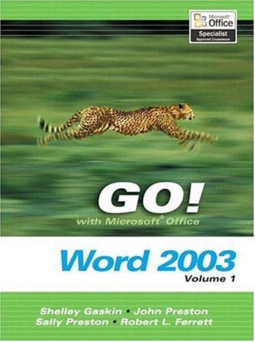 Book Go! With Microsoft Word 2003, Volume 1 And Go! Student Cd free