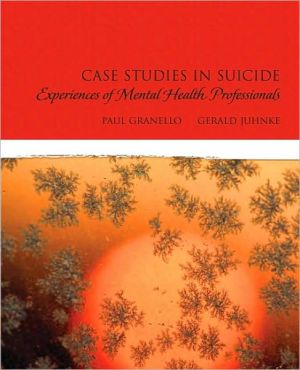 Book Case Studies in Suicide: Experiences of Mental Heath Professionals free