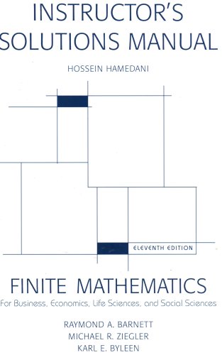 Book Finite Mathematics (Instructor's Solutions Manual, for business,economics,life sciences,and social sciences) free