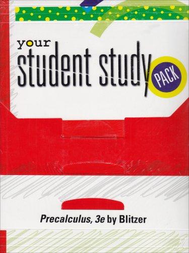 Book Blitzer Precalculus Student Study Pack+ 3RD Edition Soultions Manual/CD-ROM/ Tutor Center free