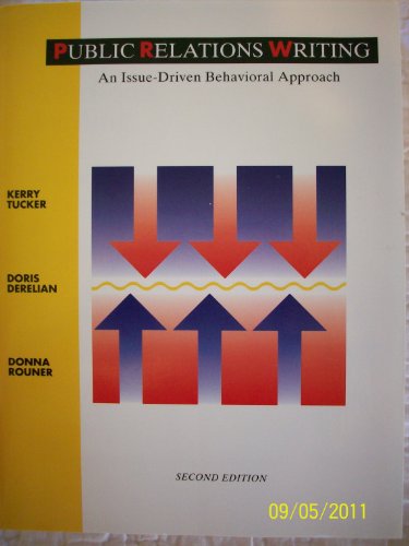 Book Public Relations Writing: An Issue-Driven Behavioral Approach free